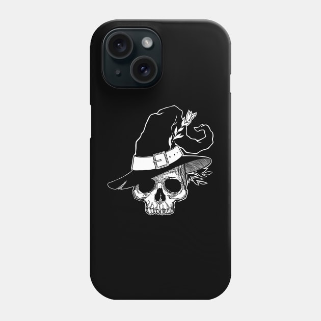 Dead Witch Skull. Happy Halloween Phone Case by OccultOmaStore