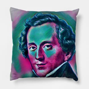 Felix Mendelssohn Abstract Portrait | Felix Mendelssohn Artwork 4 Pillow