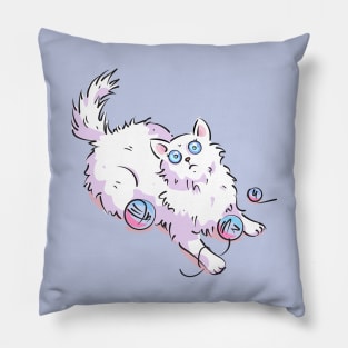 Cat with Balls Pillow