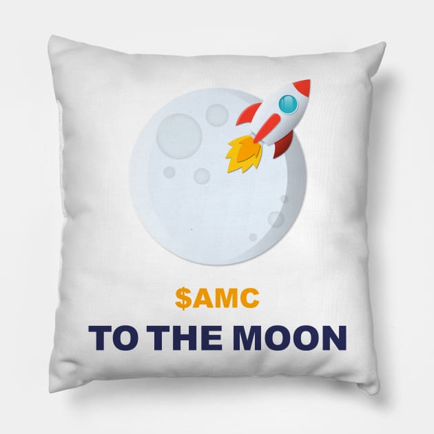 AMC Fly to the moon Pillow by yphien