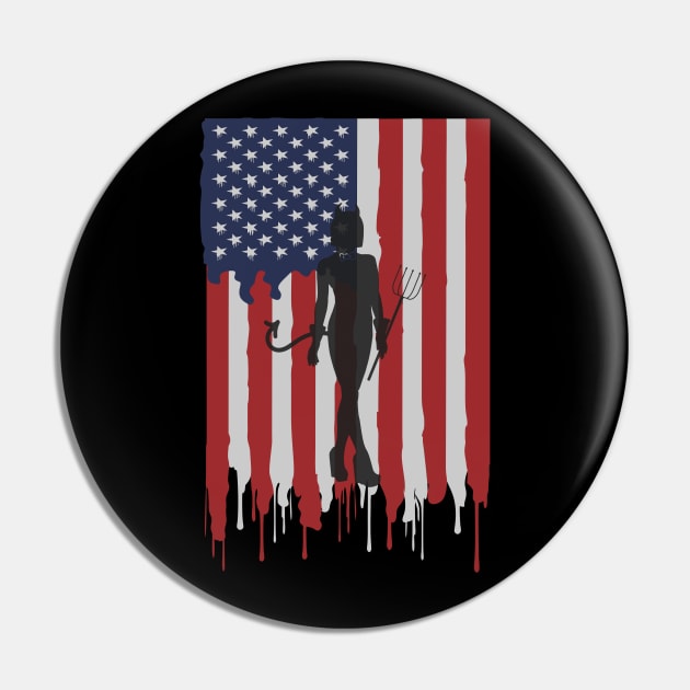 She Devil USA Flag Pin by Boo Face Designs