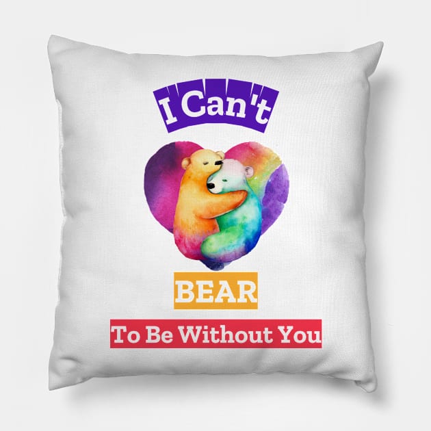 Bear hug romantic Pillow by ClaudeByWarren