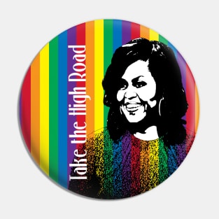 Michelle Obama Rainbow Pin