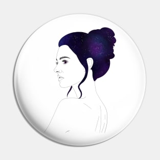 Galaxy Girl Pin