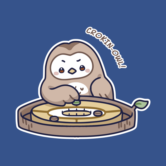 Kawaii Games Crokinole Owl by rojakdesigns