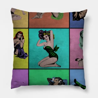 Pop Art Pin-Up Girls Pillow