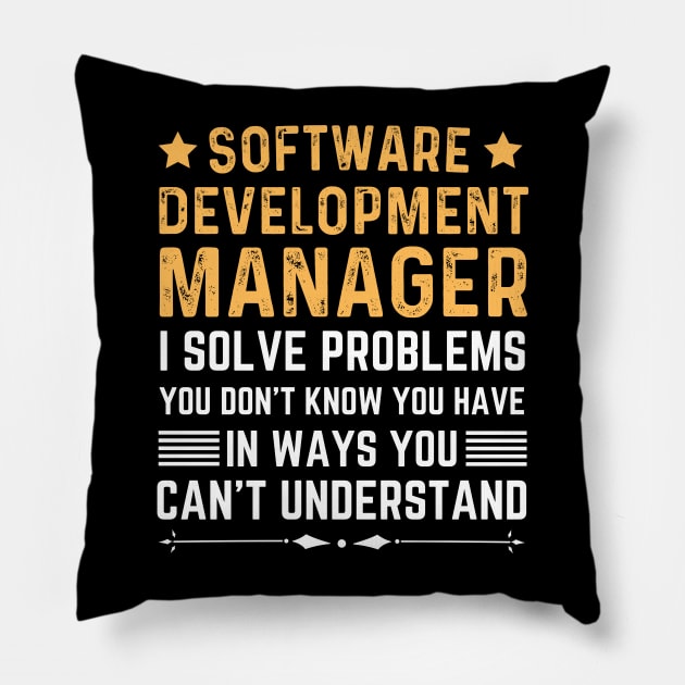 Vintage Assistant software development manager Job Pillow by Printopedy