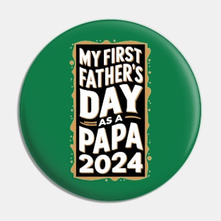 First Time Dad Est 2024 Fathers Day Pin