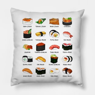 Various sushi preparations - Sushi varieties Pillow