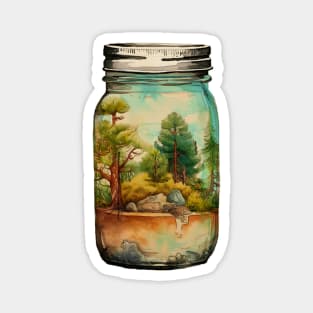 Forest in Jar Magnet