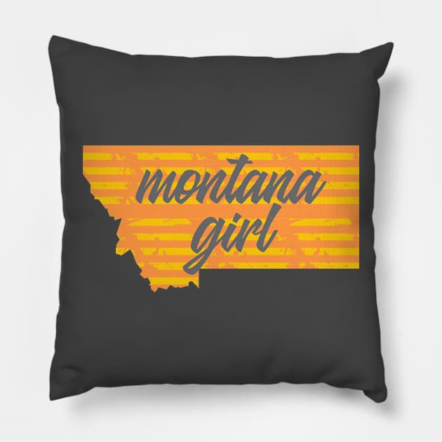 Montana Girl Pillow by Dale Preston Design