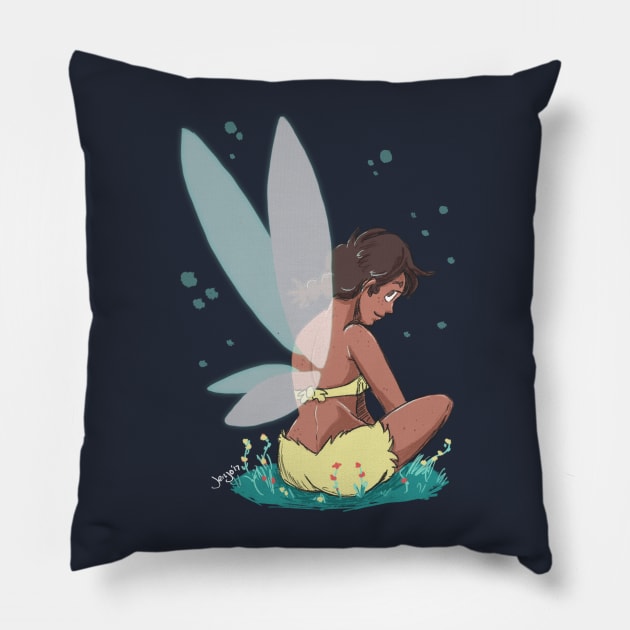Jen Fairy Pillow by JenjoInk