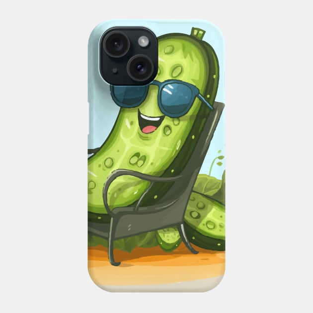 CUCUMBER: RELAXING TIME Phone Case by ArtfulDesign