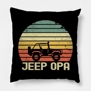 Jeep Opa Vintage Jeep Retro Jeep Sunset Jeep Jeep Papa Jeep Dad Jeep Men Pillow