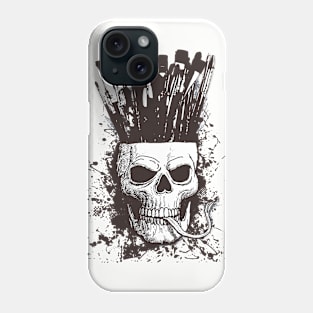 Skull artist brushes Phone Case