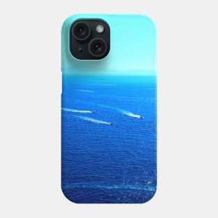 View at the Tyrrhenian Sea and boats from Isola di Procida Phone Case