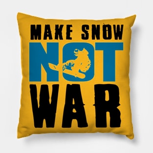 Make snow not war (navy) Pillow