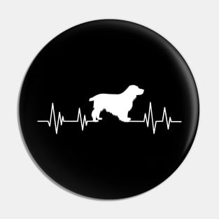 Cocker Spaniel dog Heartbeat dog Heartbeat dog Silhouette Pin