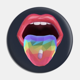 Mouth with tongue sticking out Pin