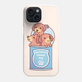 Funny Dachshund Sausage Dogs In A Can Doodle Phone Case