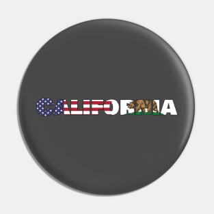 California state/ American flag logo Pin