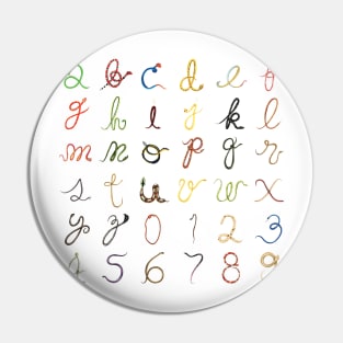 Snake Alphabet Pin