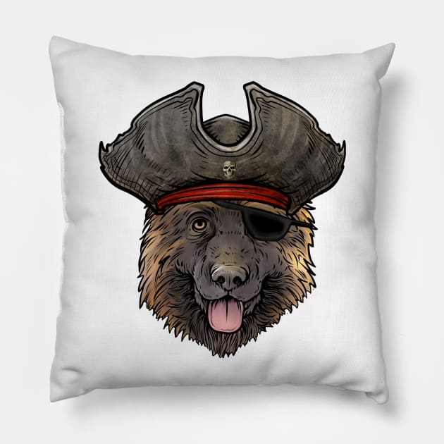 German Shepherd Pirate Pillow by whyitsme