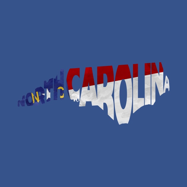 North Carolina Typo Map by inspirowl