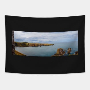 Panorama of the surroundings of Dunnottar castle in Aberdeenshire, Scotland Tapestry
