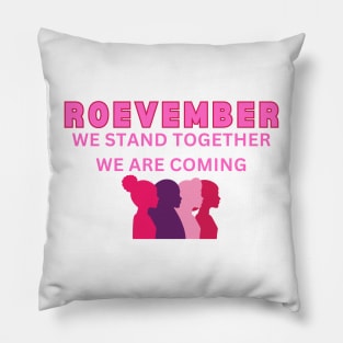 Roevember We Stand Together We Are Coming  VOTE 2024 Pillow