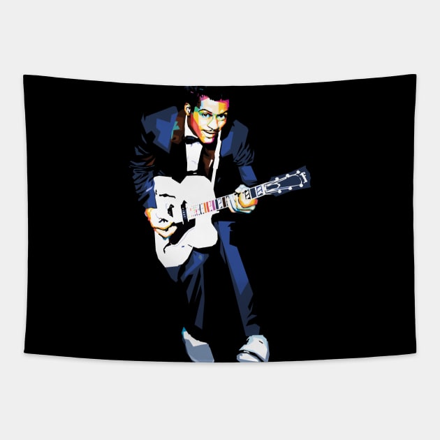 Chuck Berry Tapestry by Wijaya6661