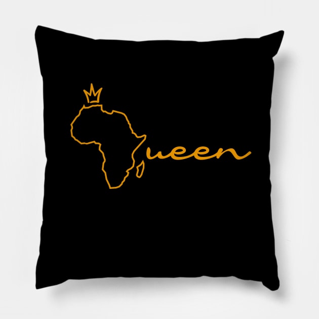 African Queen, Africa Map Pillow by alzo