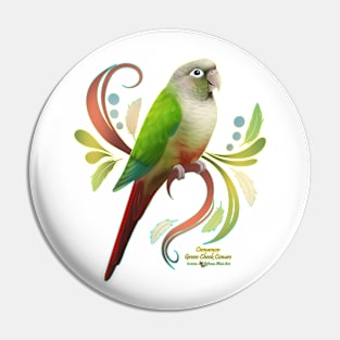 Cinnamon Green Cheek Conure Pin