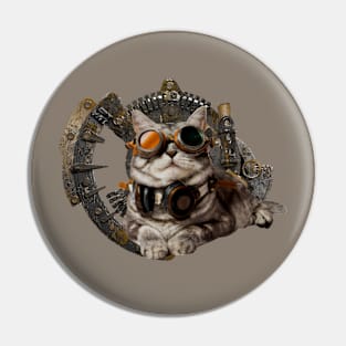 SteamPunk Cat Pin