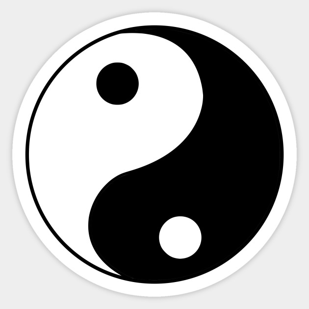 Yinyang Yin Yang Sticker Teepublic