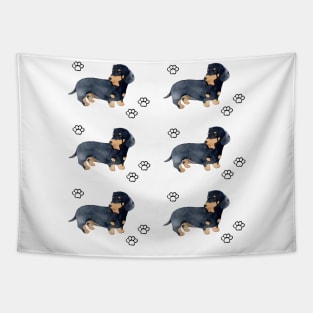 Dachshund dog pattern Tapestry