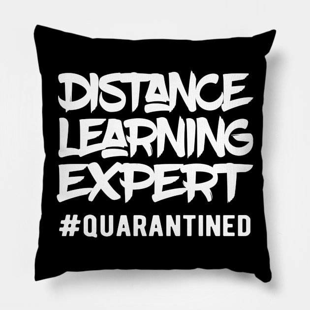 Distance Learning Expert Quarantine Life Pillow by GraphicTeeArt