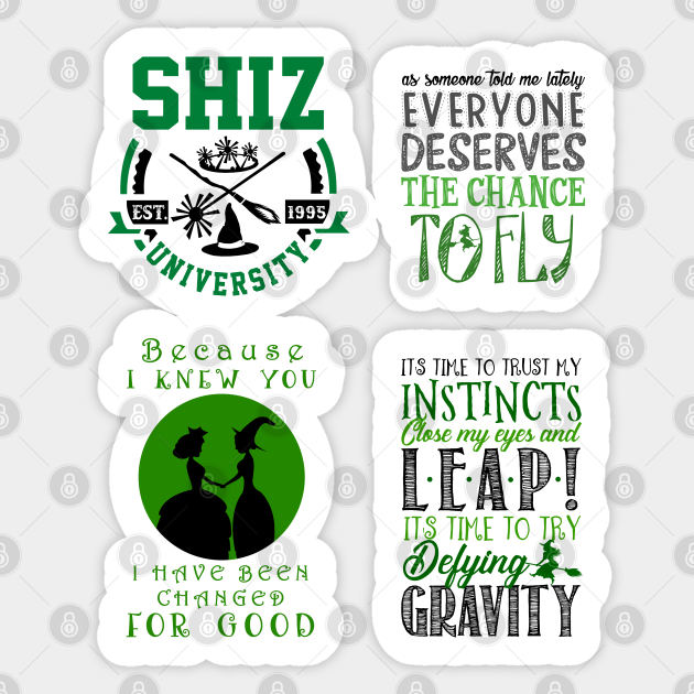 Wicked Quotes - Wicked Musical - Pegatina | Teepublic Mx