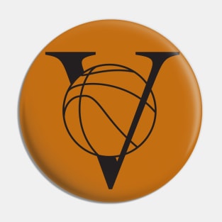 V Basketball Pin