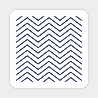 Blue Zigzag Lines Pattern Magnet