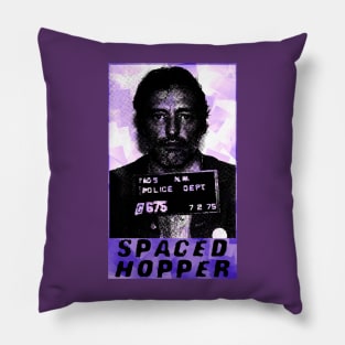 Spaced Hopper violet Pillow