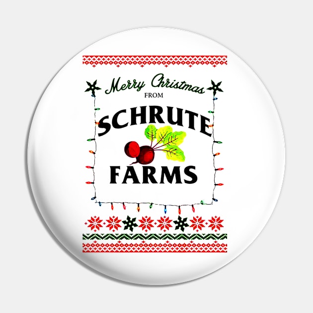 Schrute Farms Christmas Pin by inkelelowor