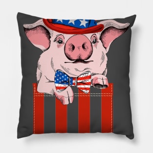 Pig Pocket OinkMerica. Pillow