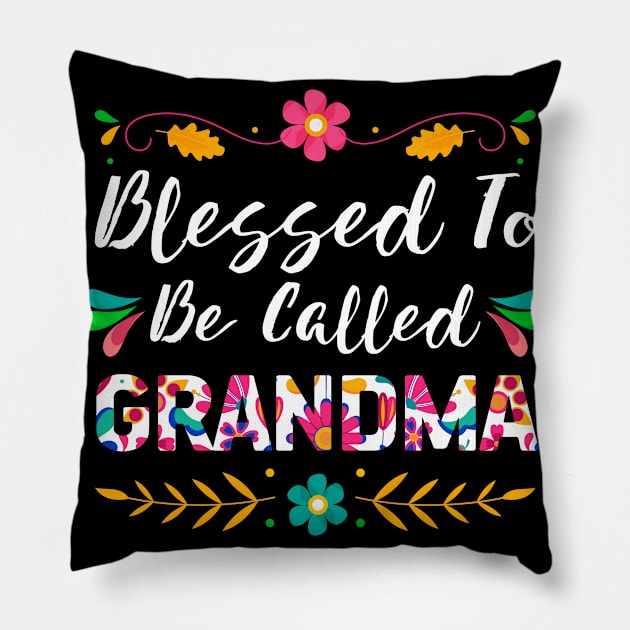 Proud Grandma, Blessed To Be Called Grandma Pillow by Albatross