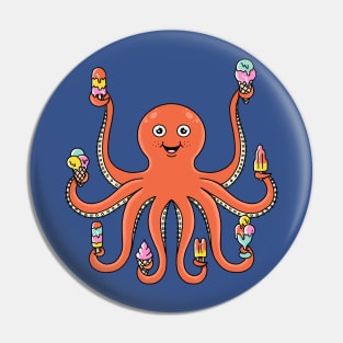 Octopus Ice cream Pin