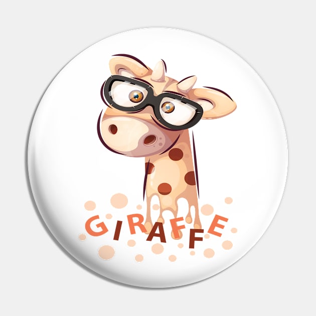 Giraffe Cute Kawaii Pin by ProjectX23