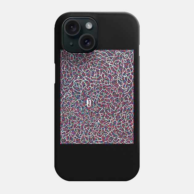 Maze with Colorful Dots Phone Case by gorff