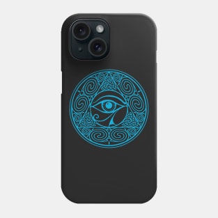 Celtic All Seeing Eye - blue Phone Case