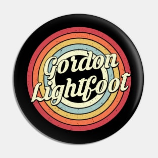 Gordon Proud Name Retro Rainbow Tribute Pin