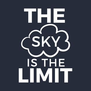 The Sky is the Limit Kids Positive Thinking Typography T-Shirt